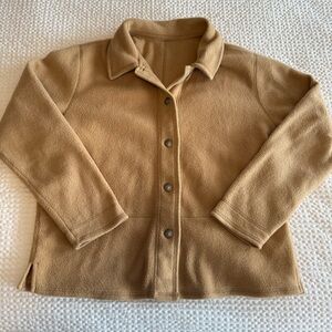 NWOT Soft Camel Fleece shirt jacket